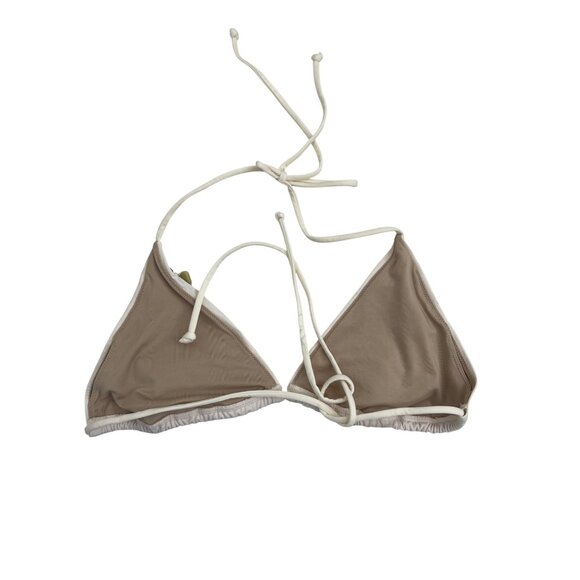 Victorias Secret Ivory Beaded Triangle Bikini Top - Picture 4 of 5